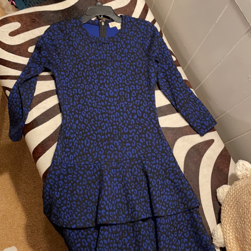 Michael Kors dress in black/blue leopard print